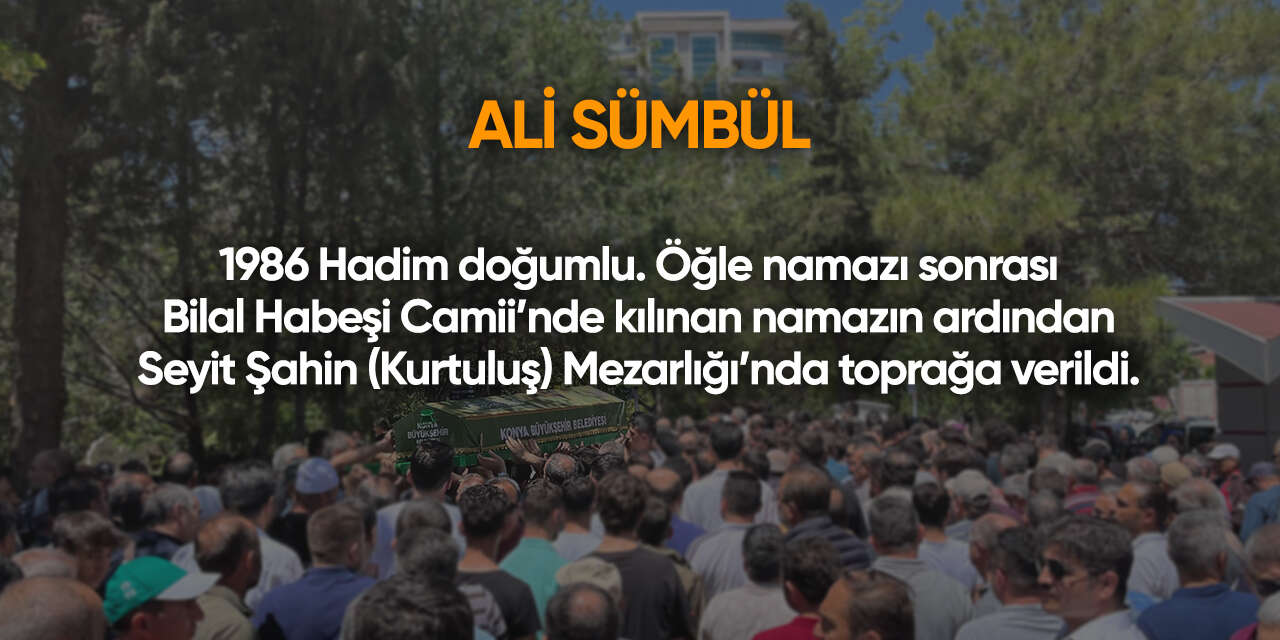 Konya'da bugün vefat edenler | 15 Ekim 2026 11